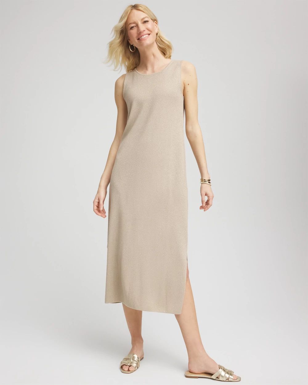 Travelers™ Collection Metallic Tank Dress | Chico's